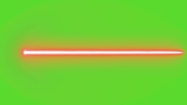 Green screen chroma key background featuring a vibrant red horizontal laser beam stretching across the center with a glowing effect. The structured light pattern stands out against the bright green ba