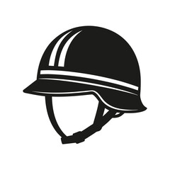 Naklejka premium Military Helmet Silhouette Vector