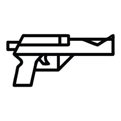 Handgun Line Art Vector