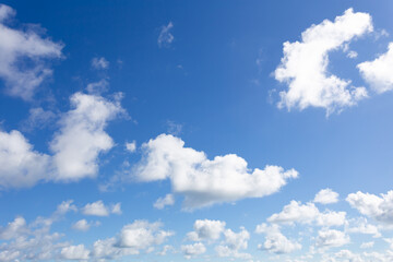 blue sky and white cloud nature background