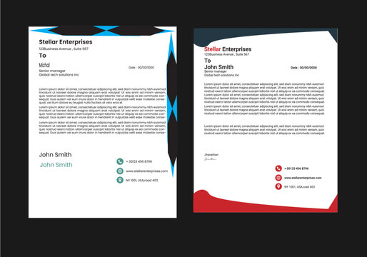 adove letter head (31),Modern Creative & Clean business style letterhead of your corporate project design.set to print with vector & illustration