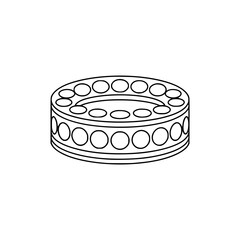 Isometric Bearing Illustration, Vector Design, Minimalist, Line Art