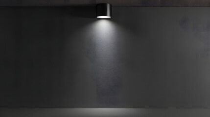 Minimal Wall Lamp on Blue Interior Wall - Modern Lighting Design