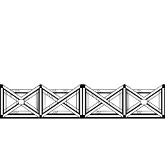 Geometric Border: Art Deco Design on White