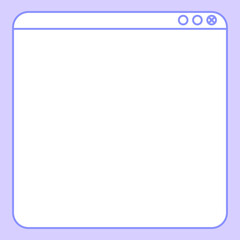 レトロポップカラーなブラウザ型のスクエアフレーム⭐︎PNG