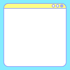 レトロポップカラーなブラウザ型スクエアフレーム⭐︎