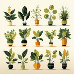 Colorful Houseplants Illustrated in Various Artistic Styles