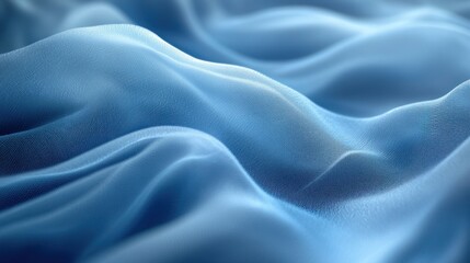 Obraz premium Serene Blue Fabric Drapes: A Textural Masterpiece