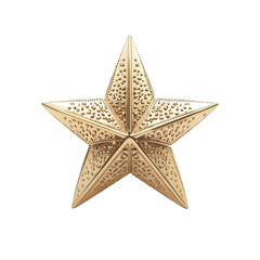 Fototapeta premium Gold five-pointed star textured design on striped background