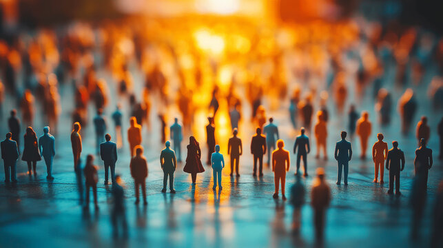 This conceptual image visualizes individuals coming together to form a unified team or business entity. Generative AI