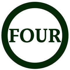 Number Four Vector Illustration Design