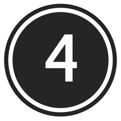 Fototapeta premium Number 4 Vector Illustration Design