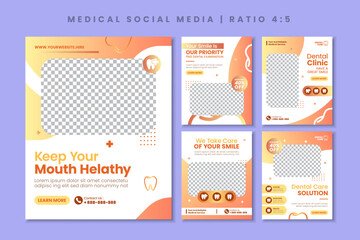 Dental clinic instagram post template