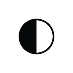 Contrast and brightness icon. Adjustment symbol for UI