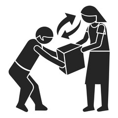 Businessman sitting at a desk reading a newspaper and a book with a laptop and office elements in a vector illustration style