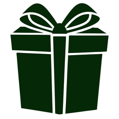 A festive gift box vector illustration with a gold bow and ribbon suggests a delightful holiday or birthday surprise