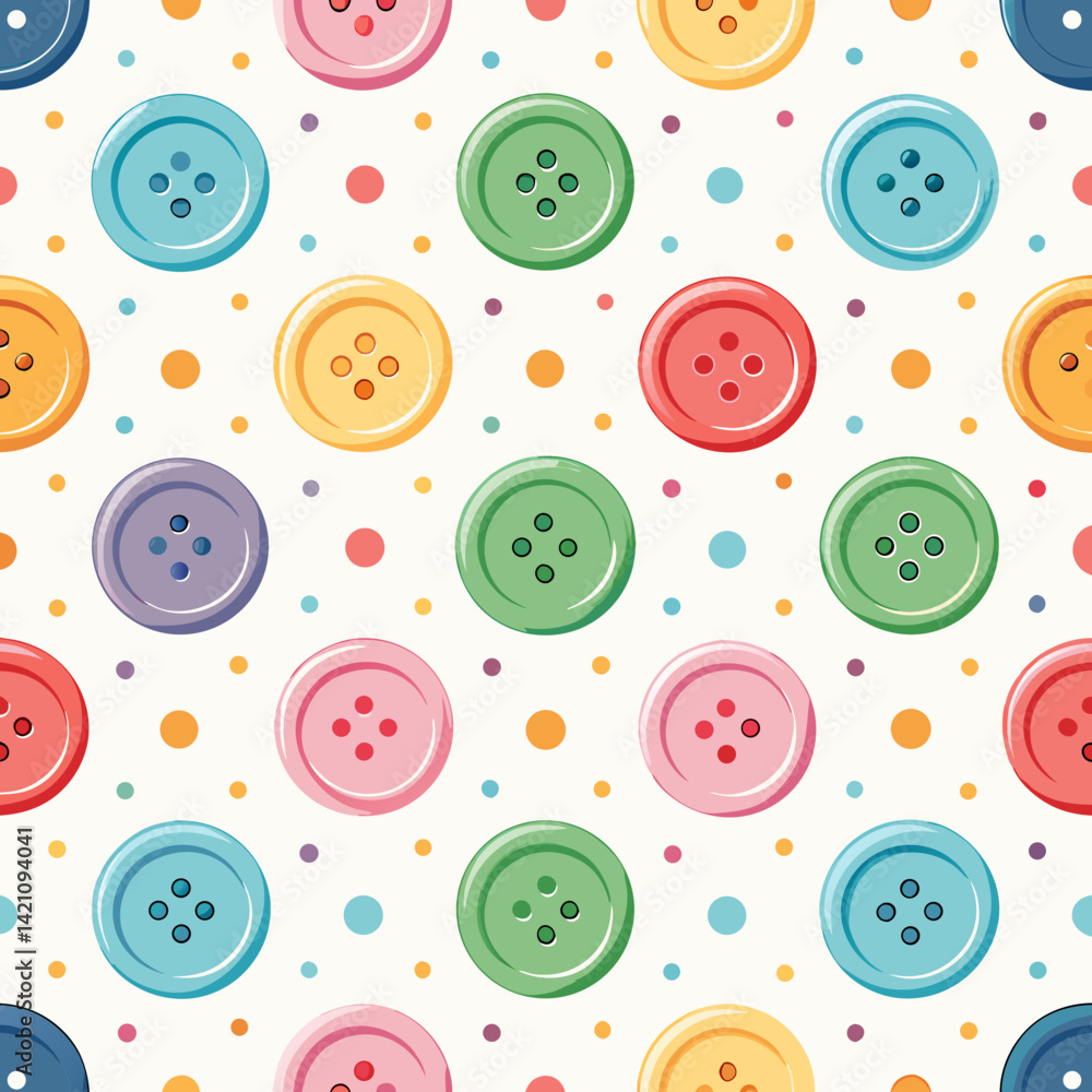 Poster design a vibrant 2d background featuring a colorful polka dot pattern with varying sizes and hues. m