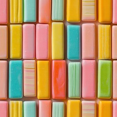 A beautifully crafted colorful wall of soaps in various shapes and fragrances for display