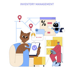 Business Processes. Flat Vector Illustration