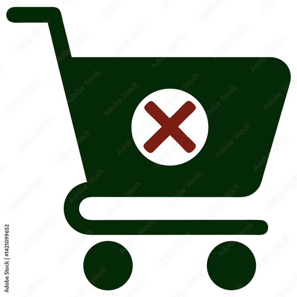 Poster remove from cart icon web vector illustration design