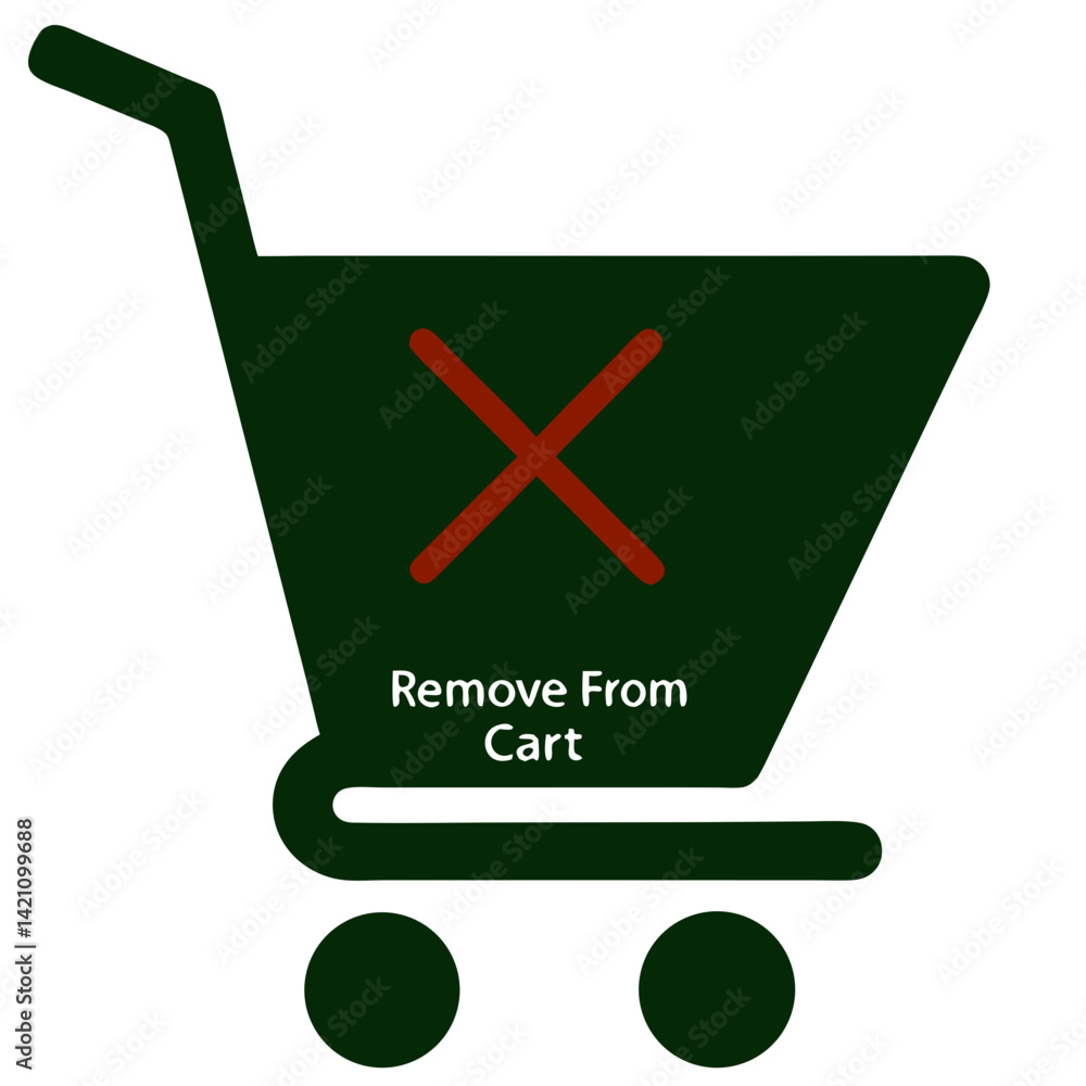 Poster remove from cart icon web vector illustration design