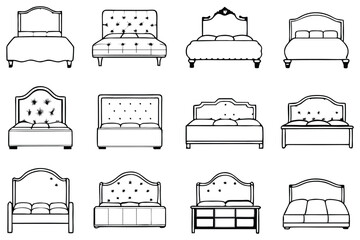 Modern Upholstered Headboard Design Set