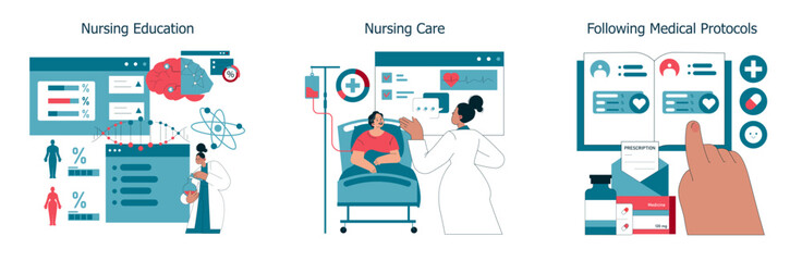 International Nurses Day. Flat Vector Illustration