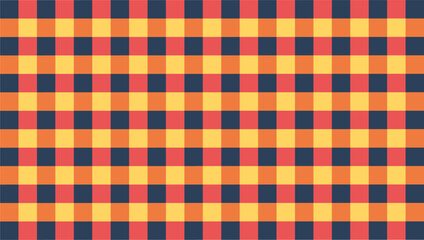 Design cozy sunset-themed spaces with gingham wallpaper and harmonious decorative backgrounds.