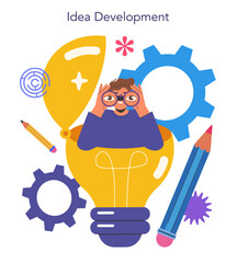 Event Agency. Flat Vector Illustration