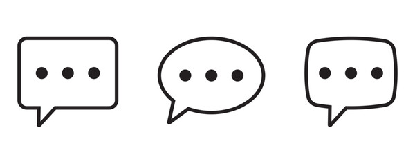 Chat icon. Speech bubble icon. Dialogue icon.	