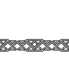 Minimalist Geometric Border Design, Black and White Pattern for Decoration