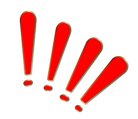 Set of check mark, exclamation mark icons, . Flat and outline style. Vector illustration.