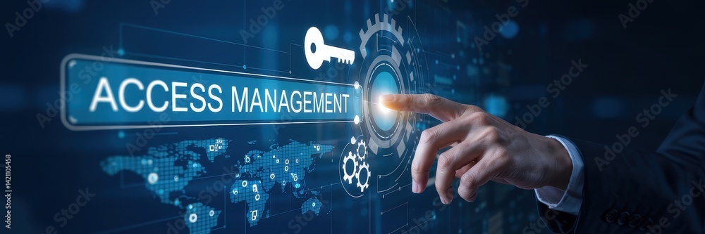 Aufkleber digital access management system interface.