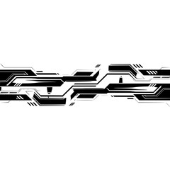 Futuristic Tech Abstract Background: Metallic Lines on White