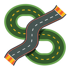 bending road vector