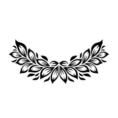 Elegant Black Floral Swag Design on White, Decorative Border