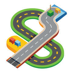 bending road vector