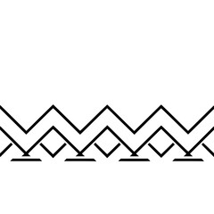 Modern Minimalist Geometric Design with Zigzag Pattern, Clean Lines