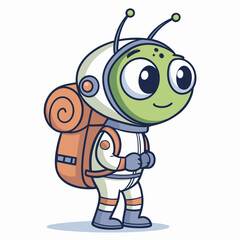 Create a bold, vector illustration of a cartoon alien exploding with vibrant, colorful energy.  Focus on a thick, impactful outline.