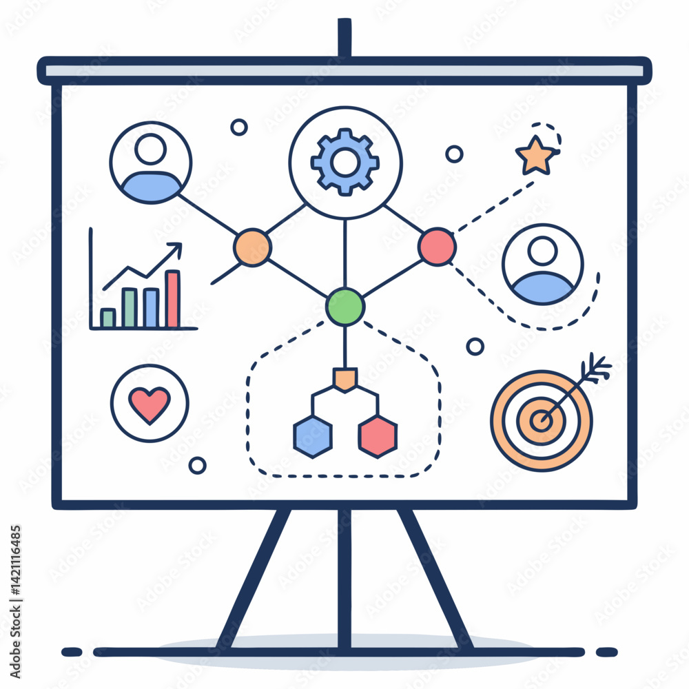 Poster design a bold, vector illustration of a stylized 