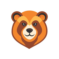 Friendly Bear Head Illustration for Children's Designs, Nature Themes, or Gentle Branding
