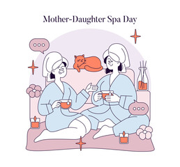 Mothers Day. Flat Vector Illustration