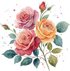 Elegant Rose Flower Set &ndash; Colorful Vector