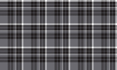Seamless plaid pattern, grey, black, white, simple and stylish design, suitable for designing clothes, skirts and pants, giving a modern and charming look that is perfect.