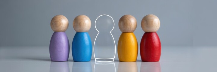 Unique individual in a diverse group.