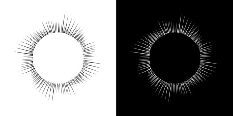 Fototapeta premium Dynamic abstract spiral sound wave rhythm lines. Circular spiral sound wave rhythm of lines. Circular futuristic abstract lines, black and white background.