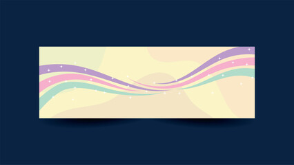 Obraz premium abstract colorful line wave banner background vector design