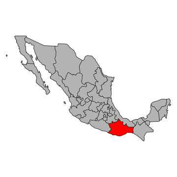 Oaxaca of Mexico map shape, travel web concept icon vector illustration .