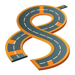 bending road vector