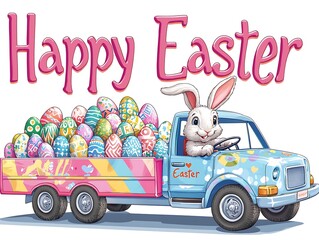 Easter Bunny Truck Eggs